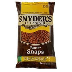 Snyder's of Hanover Butter Pretzels Snaps, 9-Ounce Packages (Pack of 12)