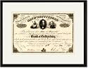 Black Framed/Matted Print 17x23, Bank of Gettysburg