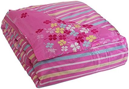 Pink Floral Patterned Twin XL Duvet Cover + Sheet Set