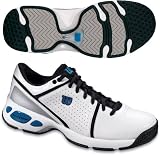 Wilson Men's Tour Contender Tennis Shoe,White/Black/Blue,11 M US