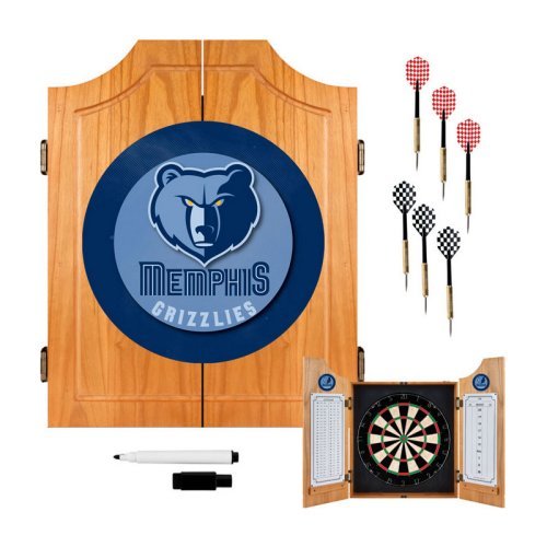 NBA Memphis Grizzlies Wood Dart Cabinet Set