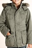 Pure Cotton Faux Fur Hooded Parka [T87-9049V-S]