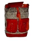 Genuine Leather and Wool Backpack Shoulder Bag Handbag Purse LBP_TWEEDWL_SM3