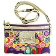Coach Signature Poppy Glam Swingpack Messenger Bag 43284 Gold Multi