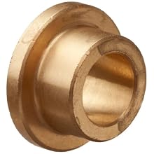Bunting Bearings CFM006010010  Cast Bronze C93200 SAE 660 Flanged Sleeve Bearings, 6mm Bore x 10mm OD x 10mm Length - 14mm Flange OD x 2mm Flange Thick