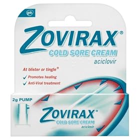 Zovirax Cold Sore Relief Treatment Cream Pump 5% - 2g Pump