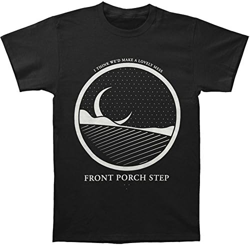 Front Porch Step Men's Winter Night T-shirt Small Black