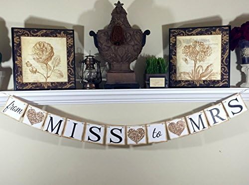 From Miss to Mrs Banner, Bridal Shower Decorations, Engagement Party Decor, Baccalaureate Party, Hen's Party, Wedding Decorations
