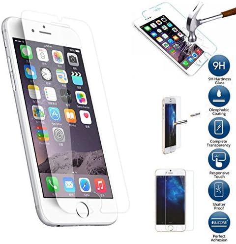 iphone 7 Screen Protector, [Tempered Glass Screen Protector] [Bubble-Free] [Crystal Clear 9H Hardness] [Scratch-Resistant] Egrace Tempered Glass For iphone 7 2016, 2 Pack (iphone 7 clear)
