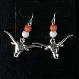Texas Longhorns Beaded Wire Logo Earring NCAA College Athletics