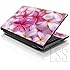 LSS 15 15.6 inch Laptop Notebook Skin Sticker Cover Art Decal Fits 13.3" 14" 15.6" 16" HP Dell Lenovo Apple Asus Acer Compaq (Free 2 Wrist Pad Included) Pink Plumeria Flower