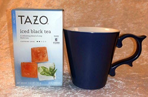 Tazo Iced Tea and Starbucks Coffee Mug 2 Item Combo Bundle - 1 Starbucks 12 O Rococo Purple Mug and 1 3.91 Oz. Box of Tazo Iced Black Tea
