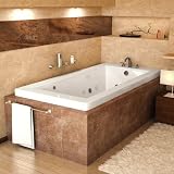 Guadeloupe 32 x 72 x 23 Rectangular Whirlpool Jetted Bathtub Color/Trim: White / Polished Chrome, Options: Tile Flange 51 %2BNf7WYwL. SL160 Guadeloupe 32 x 72 x 23 Rectangular Whirlpool Jetted Bathtub Color/Trim: White / Polished Chrome, Options: Tile Flange