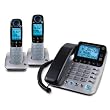 GE DECT 6.0 Corded Phone with 2 Cordless Handsets, Caller ID, Answering System Combination, and Large LCD Display (30524EE3)