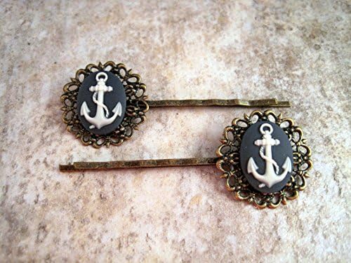 Handmade Nautical Anchor Hair Bobby Pins