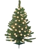 3′ Pre-Lit Double Petal Reflector Artificial Christmas Tree Clear Lights #H80837