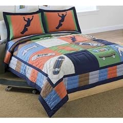 Cool Skate Twin Quilt with Pillow Sham