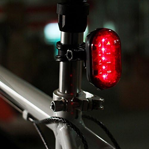 5 Led Bike Light Rechargeable Red Rear Tail Bicycle Light 4 Modes Rainproof Seatpost