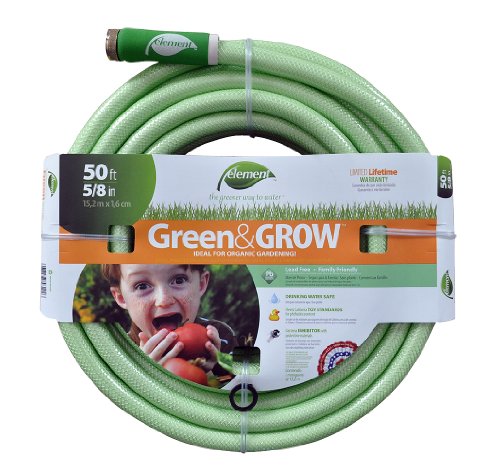 Colorite Element ELGG58050 Green And Grow Lead Free Drinking Water Safe 5/8-Inch by 50-Foot Water Hose