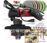 Secco 3/8 Radius Granite Profile Kit. Wet Polisher, 3/8 Profile Wheel & Pads