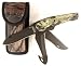 RUKO 4-1/2-Inch 3-Blades Folding Knife with Camouflage Handle and Nylon Sheath