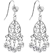 Clear Teardrop Chandelier Earrings