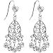 Clear Teardrop Chandelier Earrings