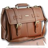 redolz Aktentasche A00111, Leder braun, Bronze edition