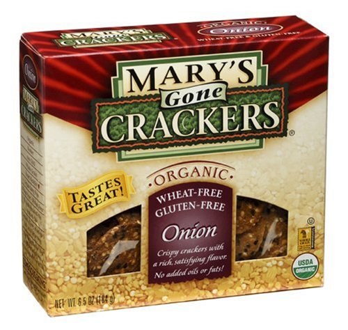 Mary's Gone Crackers, Onion, 6.5-Ounce Boxes (Pack of 12)