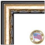 4x10 / 4 x 10 Gold w/ Red Burnish and Black Edges Picture Frame - NEW .. 2'' wide