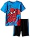 Marvel Boys' Toddler Boys' Spiderman Mesh Short Set with T-Shirt