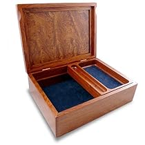 Handcrafted Bubinga Wood Valet Box