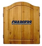 Imperial San Diego Chargers Licensed Solid Pine Cabinet and Bristle Dartboard Set