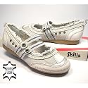 KIDS Mädchen Leinen Canvas Ballerina, grau-beige