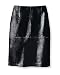 Seamed leather skirt