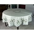 Provence Coated Sunflower Motif Round Tablecloth 70 inch