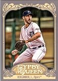 2012 Topps Gypsy Queen Baseball Card # 130 Justin Verlander - Detroit Tigers (ENCASED MLB Trading Card)