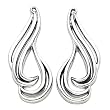 14K White Gold Freeform Earring