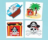 Pirate Tattoo Party Favors 24/Pkg AMSCAN 396500