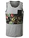 URBANCREWS Mens Hipster Hip Hop Floral Tank Top - Various Graphic Patterns