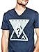 GUESS Men's Chip Logo V-Neck Tee