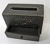 Tissue Box Cover with Drawer Country Rustic Primitive