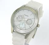 Fossil Stella Silicone Multifunction White Dial Watch