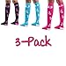 Women`s Compression Nursing Socks 20 30 - Black Compression Socks Women 3 Pairs