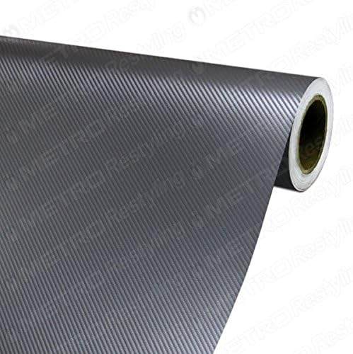 5ft x 2ft (10 Sq/ft) Metro Wrap Real D GLOSS BLACK CARBON FIBER Vinyl Wrap