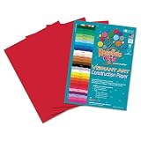 Roselle 9x12 Vibrant Construction Paper, 50 count, Holiday Red (CON8891250)