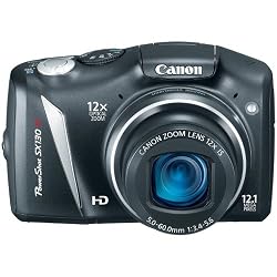 Canon PowerShot SX130IS 12.1 MP Digital Camera with 12x Wide Angle Optical Image Stabilized Zoom with 3.0-Inch LCD