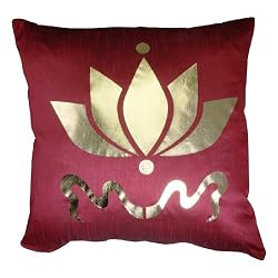 Lotus Flower Auspicious Symbol Decorative Buddha Pillow
