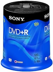 Sony DVD+R Recordable Storage Spindle (4.7GB) 100 Disc