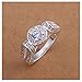 NYKKOLA New Unique Design 925 Silver Crystal Diamond Wedding Engagement Ring